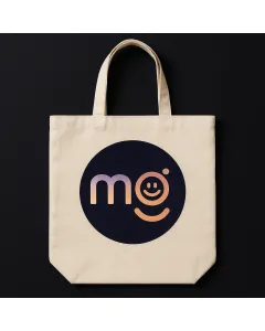 Smile Gradient Tote Bag &ndash; Playful Minimalist Canvas Tote