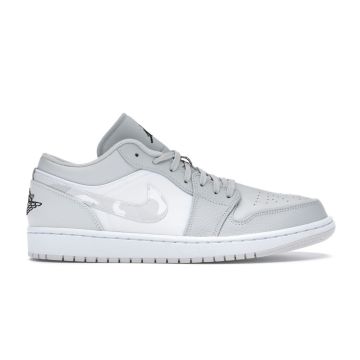 Jordan 1 Low White Camo - Sleek Low Top Sneakers with Camouflage Detail