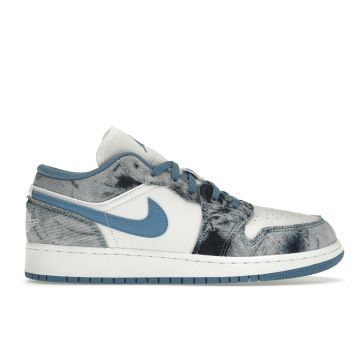 Air Jordan 1 Low (GS) “Washed Denim” — Blue/White | DM8947-100