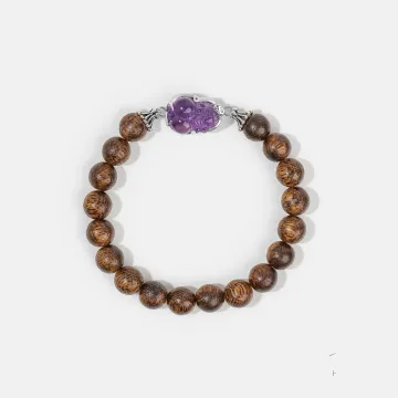 Handcrafted Natural Agarwood Bracelet for Spiritual Gift Buyers – Grounding Energy for Daily Wear, Meditation