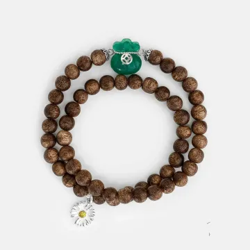 Handcrafted Natural Agarwood Bracelet for Spiritual Gift Buyers – Grounding Energy for Meditation, Protection