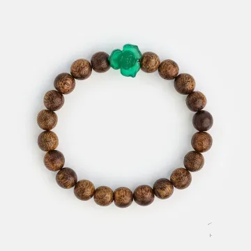 Handcrafted Natural Agarwood Bracelet for Spiritual Gift Buyers – Grounding Energy for Meditation, Protection