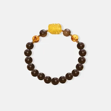 Handcrafted Natural Agarwood Bracelet for Spiritual Souls – Grounding Energy for Daily Wear, Meditation