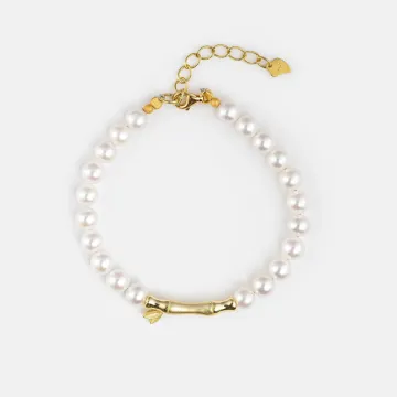 Japanese Akoya Pearl Healing Bracelet for Women – Elegant Energy Jewelry for Calmness, Gift-ready Healing Bracelet for Daily Wear, Meditation