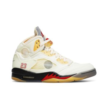 Off-White x Air Jordan 5 Retro “Sail” Sneaker | DH8565-100