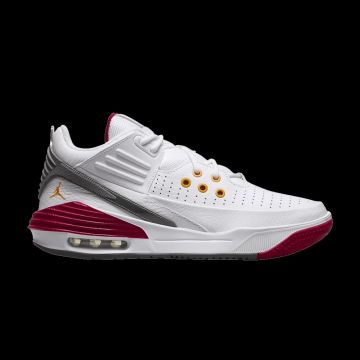 Jordan Max Aura 5 “White/ Cardinal Red” White/ Cardinal Red/Goat Grey | DZ4353-160
