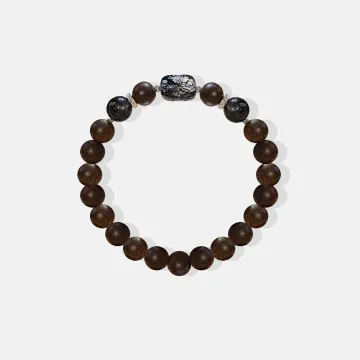 Natural Agarwood Bracelet for Spiritual Gift Buyers – Handcrafted Calming Energy for Meditation, Protection