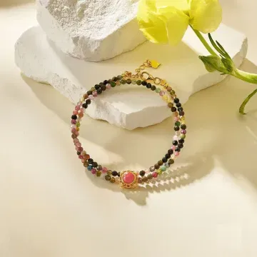 Tourmaline Healing Bracelet for Women – Energy-boosting Crystal Gift for Calm, Protection & Balance