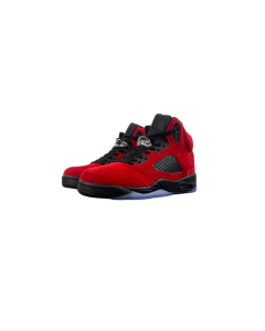 Air Jordan 5 Retro "Raging Bull" - Premium Red Suede Heritage High-Top Model