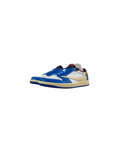 Travis Scott x Air Jordan 1 Low “White/Blue/Red” Sneaker | DM7866-111