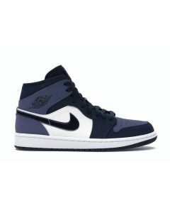 Jordan 1 Mid “Obsidian / Sanded Purple” 554724-445 | Obsidian / Sanded Purple / White