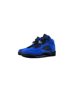 Air Jordan 5 Retro "Blue Suede" - Premium Monochrome Heritage High-Top Model