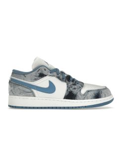 Air Jordan 1 Low (GS) “Washed Denim” — Blue/White | DM8947-100