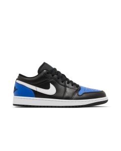 Jordan 1 Low Black Royal Toe 553558-042 | Black White Game Royal Leather Sneaker