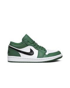 Jordan 1 Low Pine Green 553558-301 | Pine Green White Black Leather Sneaker
