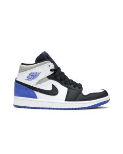 Jordan 1 Mid SE Royal Black Toe 852542-102 | White Black Hyper Royal Premium Sneaker