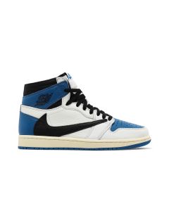Air Jordan 1 Retro High OG SP “Fragment x Travis Scott” Sail/Black Military Blue| DH3227-105