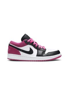 Jordan 1 Low Black Active Fuchsia CK3022-005 | Black Pink Retro Sneakers