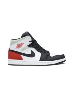 Jordan 1 Mid SE Red Black Toe 852542-100 | White Black Red Premium Sneaker