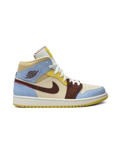 Jordan 1 Mid SE Fearless Maison Chateau Rouge CU2803-200 | Premium Brown Orange Retro Sneakers