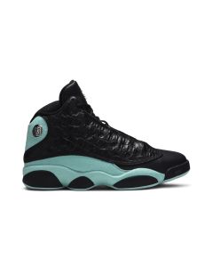 Jordan 13 Retro Black Island Green 414571-030 | Black Metallic Silver Island Green Premium Sneaker
