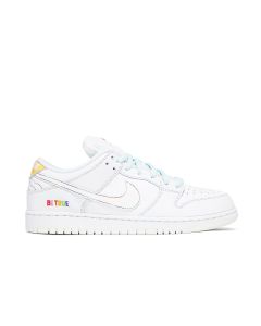 SB Dunk Low Pro Be True DR4876-100 | White Multi Leather Skate Sneaker