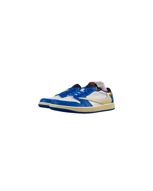 Travis Scott x Air Jordan 1 Low “White/Blue/Red” Sneaker | DM7866-111