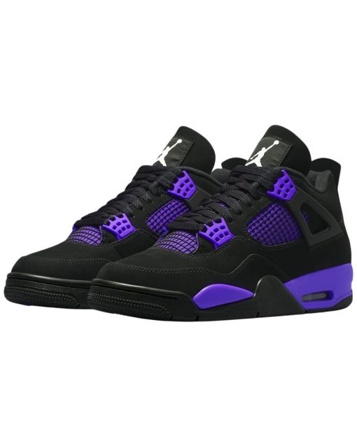 Air Jordan 4 Purple Thunder Bold Streetwear High Top Sneakers