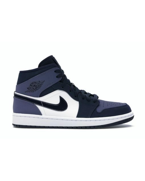 Jordan 1 Mid “Obsidian / Sanded Purple” 554724-445 | Obsidian / Sanded Purple / White