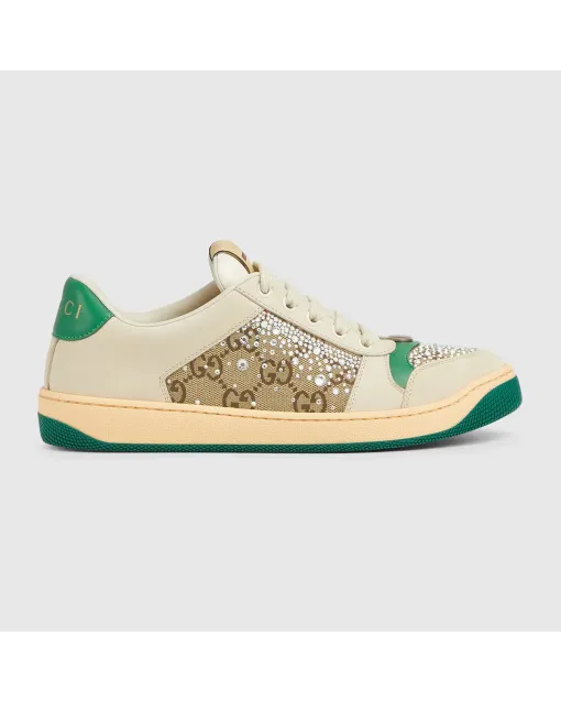 Women's GG crystal Screener sneaker - Ivory