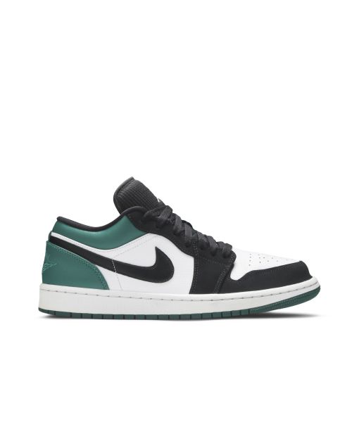 Jordan 1 Low White Black Mystic Green 553558-113 | White Black Mystic Green Premium Sneaker