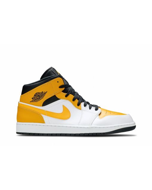 Jordan 1 Mid University Gold 554724-170 | White University Gold Black Retro Sneaker
