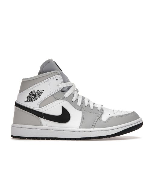 Jordan 1 Mid Light Smoke Grey Women’s BQ6472-015 | Grey White Retro Sneakers