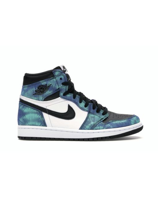 Jordan 1 Retro High “Tie Dye” CD0461-100 | White/Black/Aurora Green
