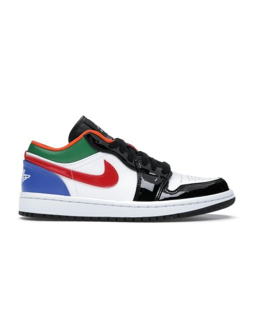 Jordan 1 Low “Multi-Color (Black Toe)” CZ4776-101 | White/Hyper Royal/University Red