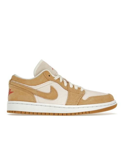 Jordan 1 Low SE “Twine/Orange Quartz” Corduroy Women’s DH7820-700