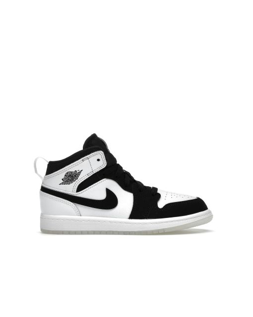 Air Jordan 1 Mid SE (PS) “Diamond” — White/Black | DN4323-100
