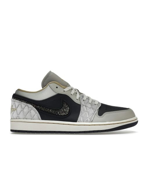 Air Jordan 1 Low “Beaded Swoosh – Grey/Black” | DV1762-001