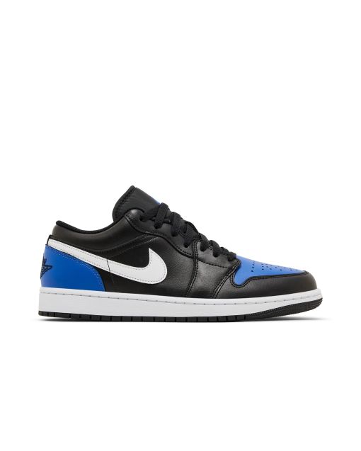 Jordan 1 Low Black Royal Toe 553558-042 | Black White Game Royal Leather Sneaker