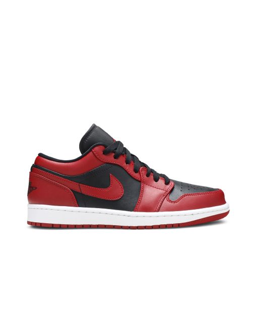 Jordan 1 Mid Gym Red/Black/White 554724-122 | White Gym Red Black Leather Sneaker