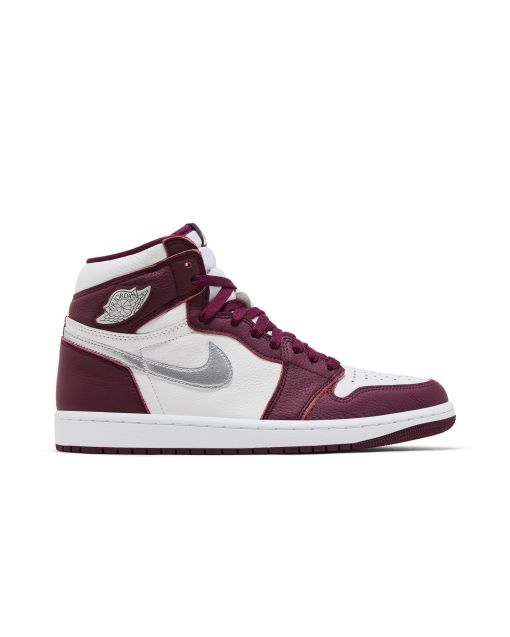 Jordan 1 Retro High OG Bordeaux 555088-611 | Bordeaux White Metallic Silver Premium Sneaker