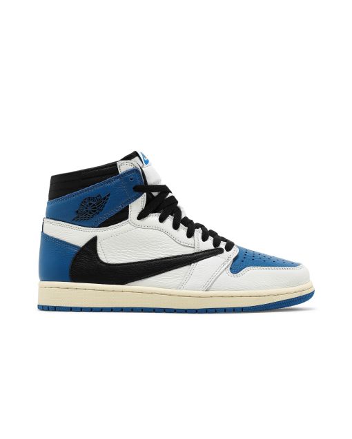 Air Jordan 1 Retro High OG SP “Fragment x Travis Scott” Sail/Black Military Blue| DH3227-105