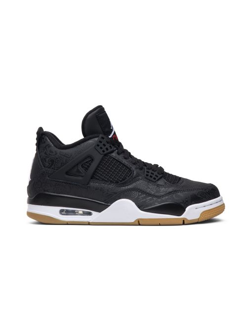 Jordan 4 Retro Laser Black Gum CI1184-001 | Black Gold Gum Retro Sneakers