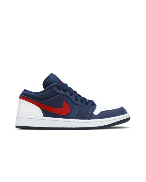 Air Jordan 1 Low “USA” Midnight Navy/Gym Red/White | CZ8454-400