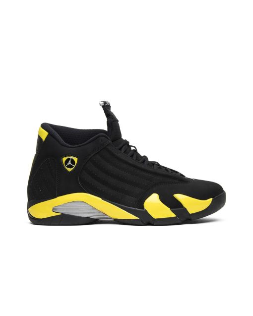 Jordan 14 Retro “Thunder” 487471-070 | Black Vibrant Yellow White Premium Sneaker