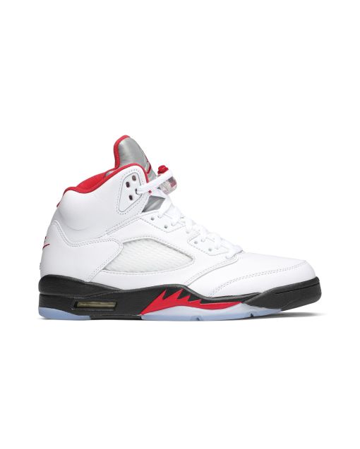 Air Jordan 5 Retro “Fire Red Silver Tongue” White/Black-Metallic Silver/Fire Red | DA1911-102