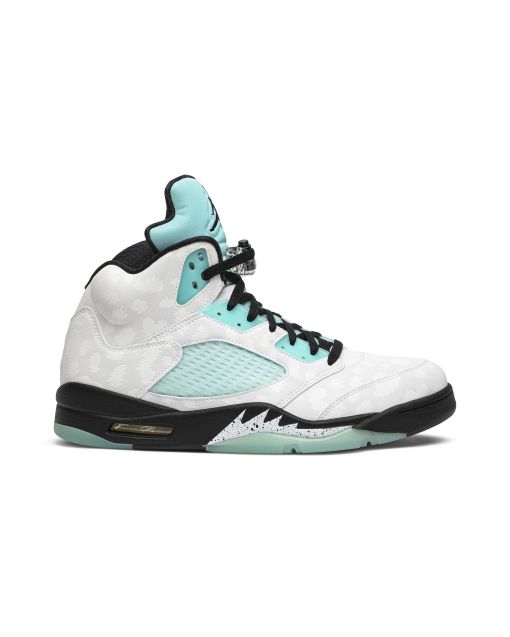 Jordan 5 Retro, Island Green sneakers, CN2932-100, white teal black shoes, retro basketball sneakers, lifestyle kicks, premium leather sneakers