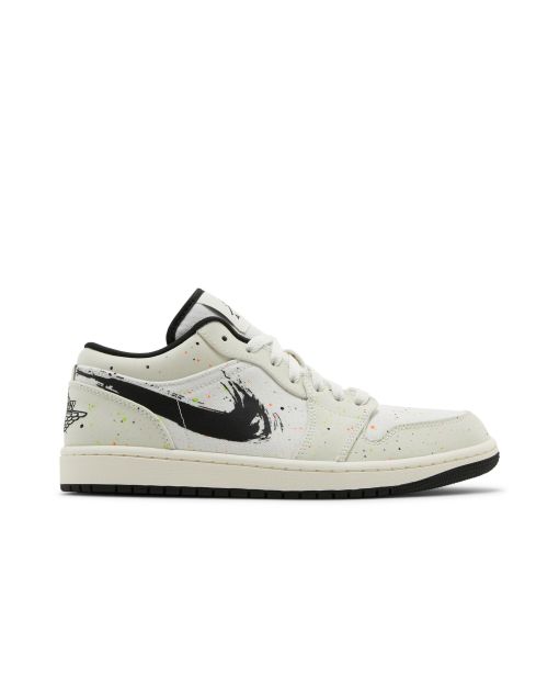 Air Jordan 1 Low “Brushstroke” White/Black Multi-Color | DM3528-100