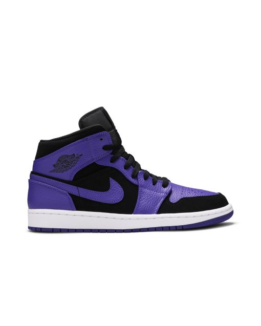 Jordan 1 Mid Black Dark Concord 554724-051 | Black Dark Concord White Leather Sneaker