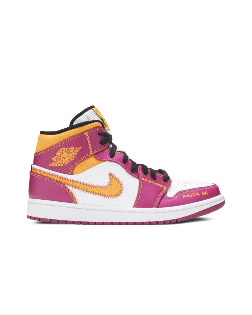Air Jordan 1 Mid “Día de los Muertos” White/Fuchsia-Orange/Black | DC0350-100